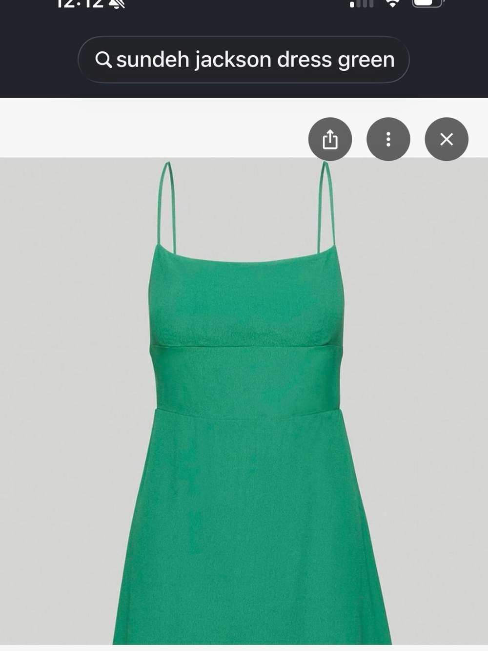 Sunday Best Green Mini Dress with Spaghetti Straps